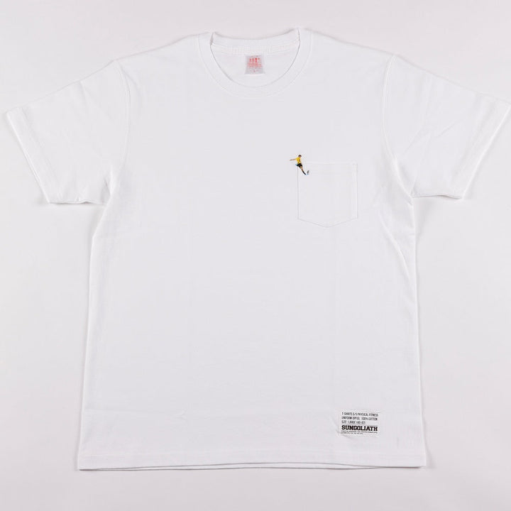 ポケット付きワンポイント刺繍Ｔシャツ＜キック＞